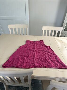 bryn Walker Sleeveless Linen Tank Top in Magenta